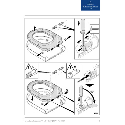 Сидение с крышкой для унитаза Villeroy&Boch Subway, soft close 9M55S101