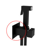 Декоративна панель 70x70мм для змішувача гігієнічного душу Paffoni ZDUP112NO, чорна  ZPIA120NO