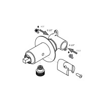 Корпус змішувача гігієнічного душу Paffoni ZDUP110ST, сталь ZACC511ST