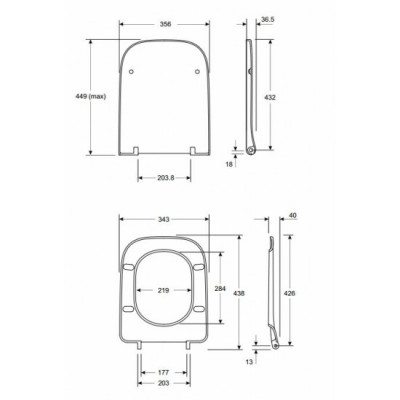 Сидение с крышкой для унитаза KOLO Modo Soft—close L30112000