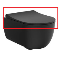 Кришка soft-close для унітаза підвісного безобідкового Devit ART 2.0 (3020140B), чорний матовий — 526642