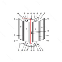 Стекло дверное для душевой кабины KOLO P10001XX