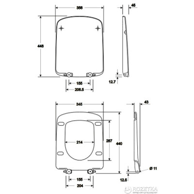 Сидение с крышкой для унитаза KOLO NOVA PRO M30116000