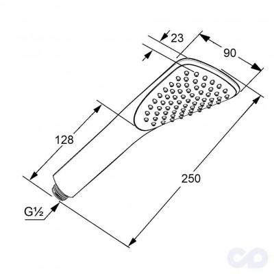 Душевая лейка Kludi Fizz 1S Хром 6760005-00
