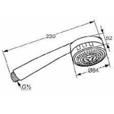 Душевая лейка Kludi Zenta 2S Хром 6070005-00